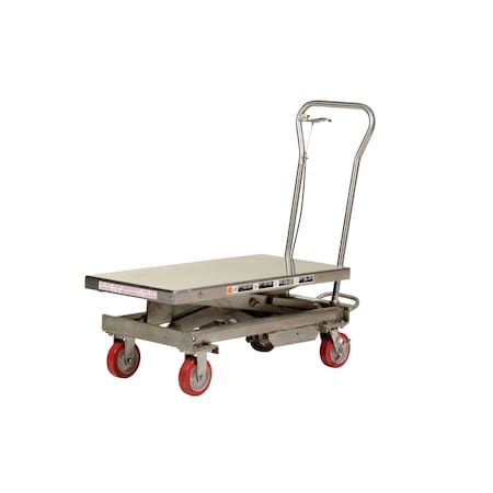 Vestil Scissor Cart, SS, 1000 lb. Cap SSSC-1000